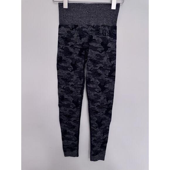 Gymshark Women's XS Gray Adapt Camo Seamless Stretch Leggings High Waist Scrunch - Picture 5 of 8